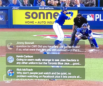 Facebook comments cover home plate